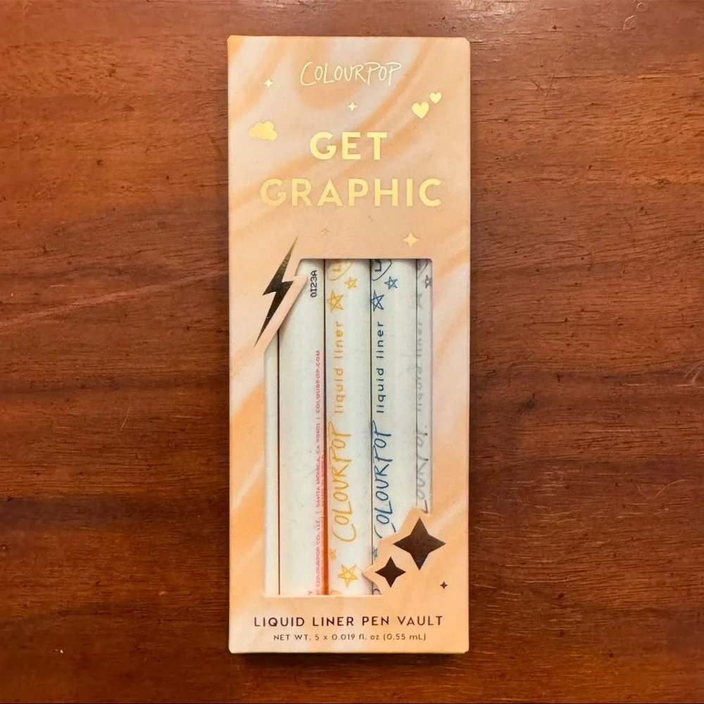 Colourpop Get Graphic Liquid Eyeliner Pen Vault 5pc Set